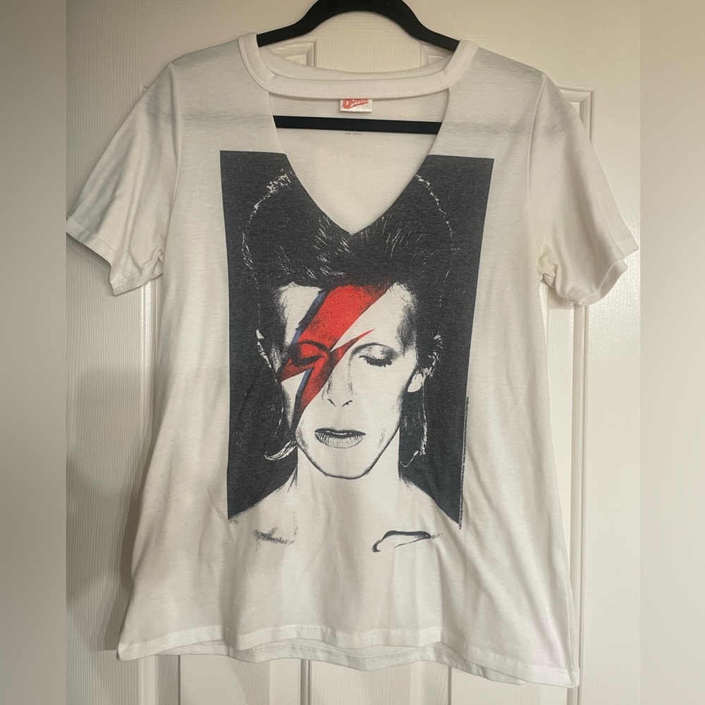 David Bowie Cutout Front T-Shirt
